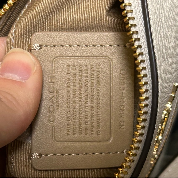 Vintage Coach Purse Womens OS Beige CE871 Mini Rowan File Crossbody Leather Bag - Picture 6 of 8